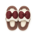 Kids Bow Winter Fluffy Slippers